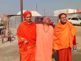 Mahamandelshwars Sri Swami Jasraj Puruji, Sri Swami Harishchander Puriji and Sri Swami Shivswaroopanandji Maharaj