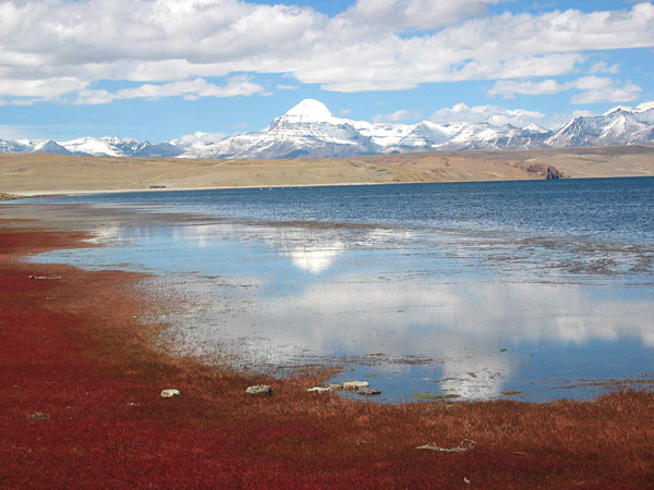 Mansarova lake with Mt. Kailas in the background