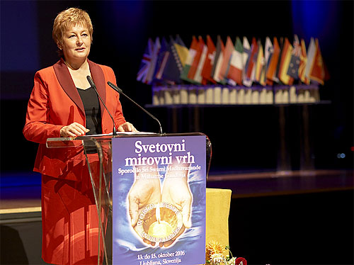 Ljubljana Mayoress, Mrs. Danica Simsic, official patron of the Summit