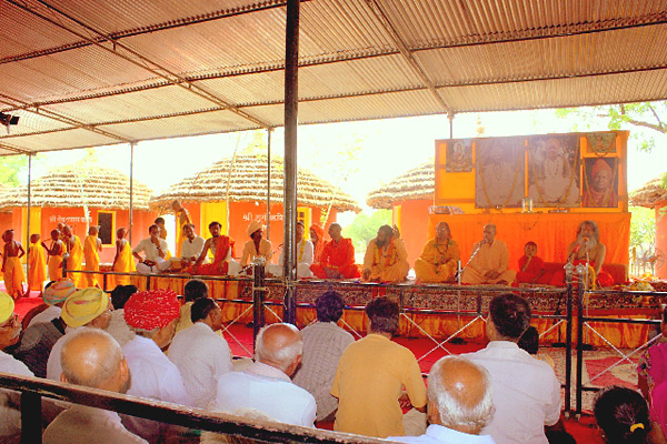 His Holiness Swamiji at the Gurupurnima Satsang in India